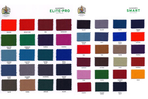 Hainsworth Elite-Pro and Smart colour swatches