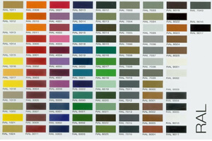 RAL paint options for pool table