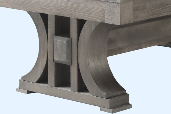 The leg of the Georgia II pool table
