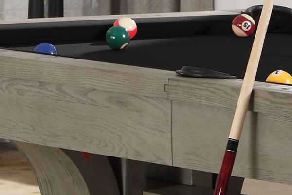 Middle pocket & playfield on the Georgia II pool table.