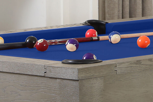 The playfield on the Georgia II pool table.
