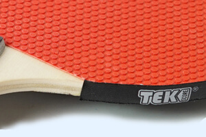 The rim of the Tekscore Colt table tennis bat.