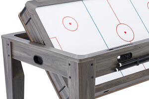 The Pureline 7ft Multi Games & Dining Table rotating.