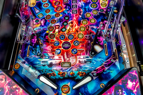 A close up shot of the playing field