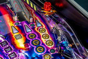 A close up shot of the playing field