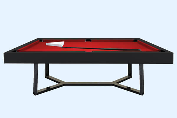 The Silverlight Deluxe Matte Black With Red Hainsworth Elite Pro Cloth