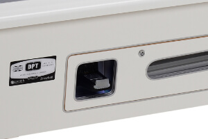 The coin mech on the Omega Professional pool table.