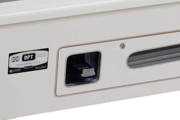 The coin mech on the Omega Professional pool table.