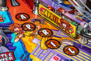 A close up shot of the playing field