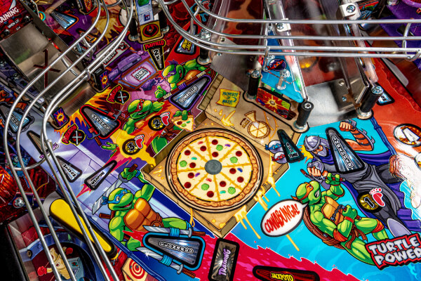 A close up shot of the playing field