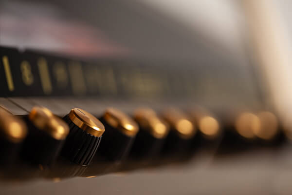 Dials on the Marshall Vinyl jukebox.