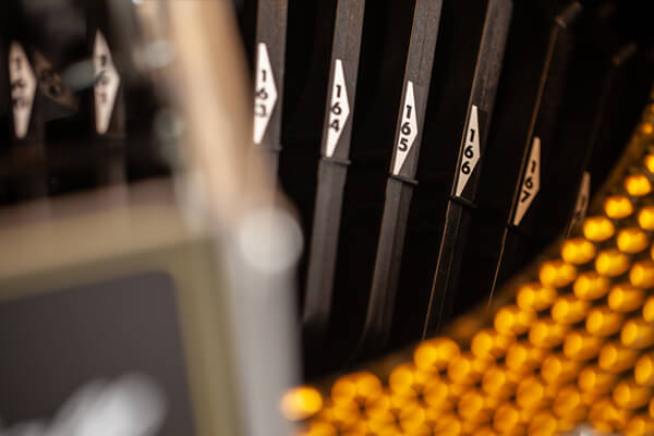 Track title cards on the Marshall Vinyl jukebox.