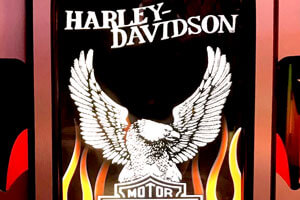 The Rock-Ola Harley Davidson Jukebox Eagle Frame.