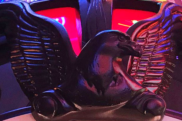The Rock-Ola Harley Davidson Music Centre Jukebox Wood Work Eagle.