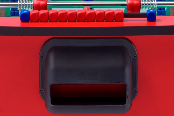 The ball return on the FAS Focus football table.