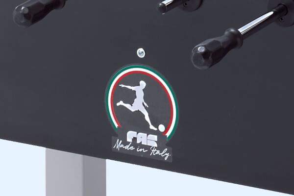 The FAS Pendezza logo on a football table.