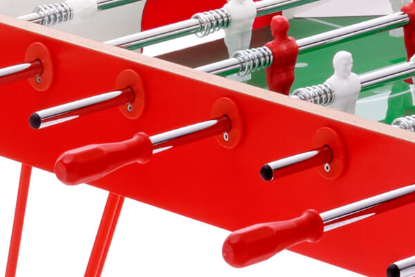 The rods on the Apollo football table.
