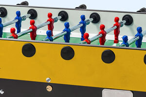 The Coliath Oversize football table players.