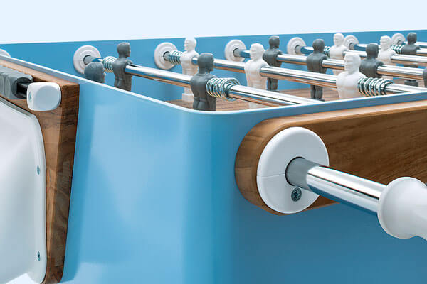 The FAS Capri football table close up.