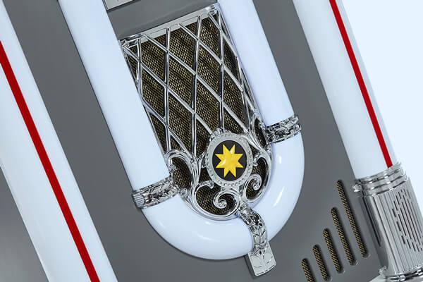 The Pureline 128V Retro Jukebox front grill