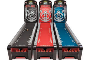 Various options of the Skee-Ball arcade.