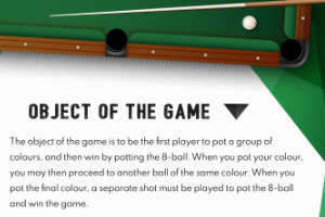 Part of the British 8-ball pool rules poster.