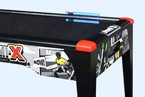 The Comix Home air hockey close up playfield.