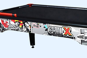 The Comix Home air hockey playfield.