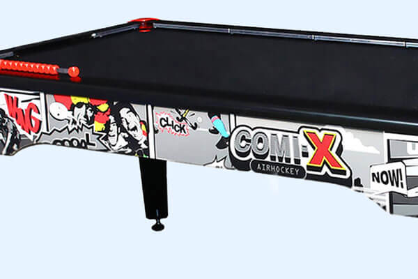 The Comix Home air hockey playfield.