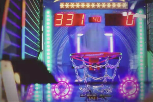 The Wik Basket Kids game balls cabinet.