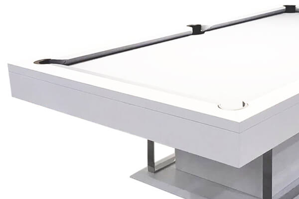 The London slate bed pool table corner.