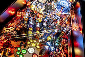 A close up shot of the playing field