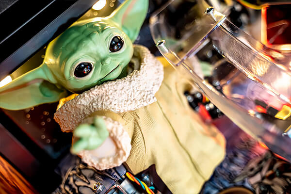 A close up shot of the Gogru character.