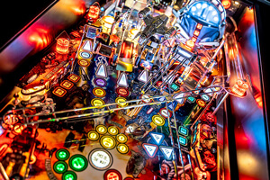A close up shot of the playing field