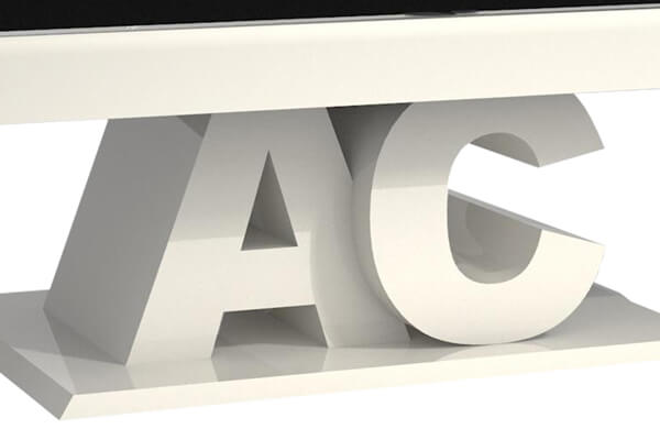 The ABC pool table customised letters.