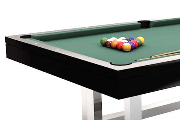 The Pixel pool table close up.