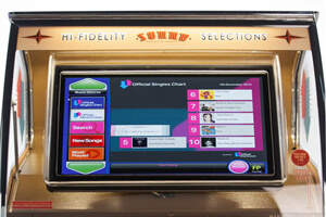 The Rocket Digital Jukebox Screen.