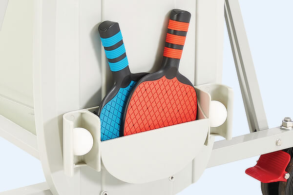 The Tekscor Quickfold Outdoor accessory storage.