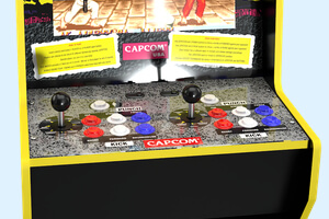 The controls on the Capcom Legacy arcade.