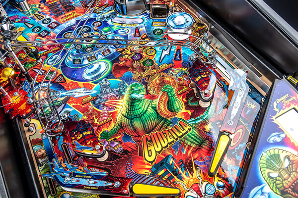 A close up shot of the playing field