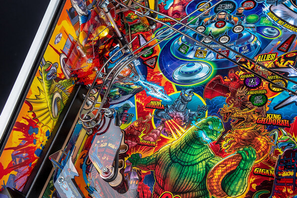 A close up shot of the playing field