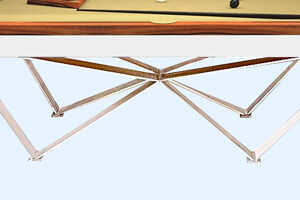 The legs of the Scorpion Slate Bed Pool table