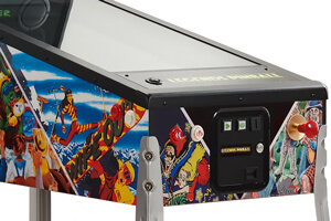 The Atgames Legends pinball coin mechanism.