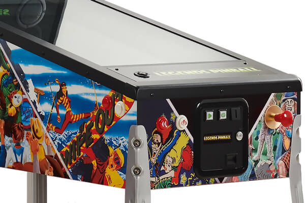 The Atgames Legends pinball coin mechanism.
