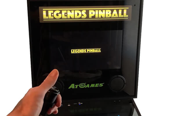The virtual atgames legends backglass.