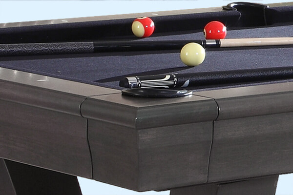 The corner of the Whistler pool table