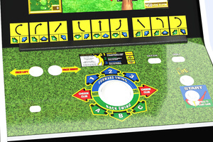 Controls on the Golden Tee arcade.