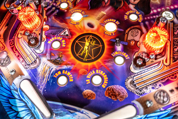 A close up shot of the playing field