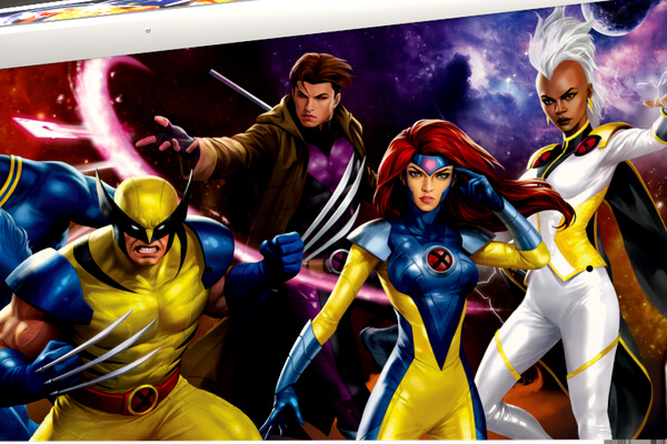 The cabinet artwork for Arcade1Up Marvel.