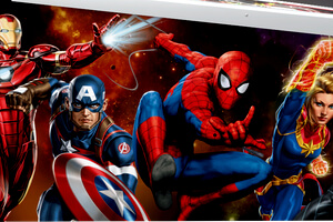 The cabinet artwork for Arcade1Up Marvel.